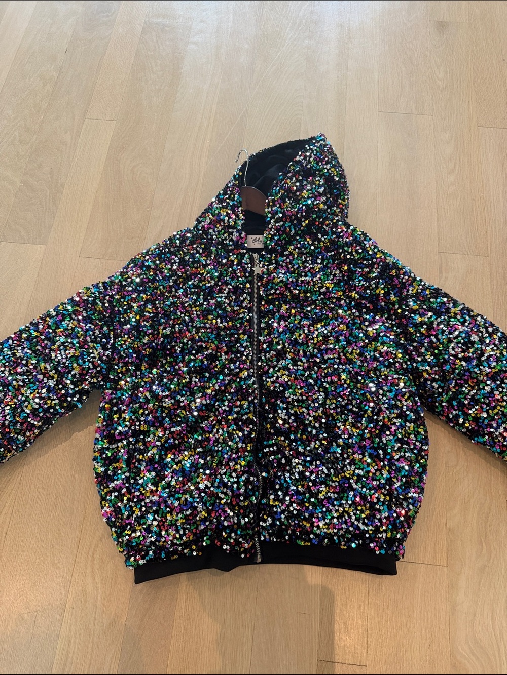 Lola + The Boys Kids Sequin Hooded Jacket - Multicolor (never worn)